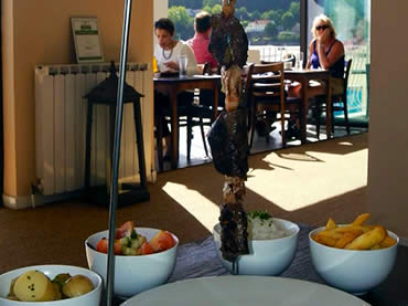 Customers dining at Sugareef bar St Brelades Jersey
